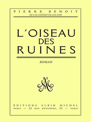 cover image of L'Oiseau des ruines